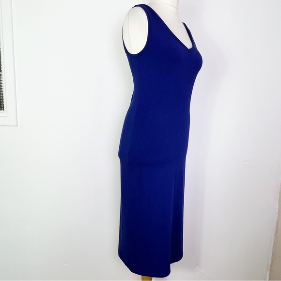 Winser London Cobalt Blue Sleeveless Strappy Jersey Midi Dress UK Size S - Picture 7 of 8